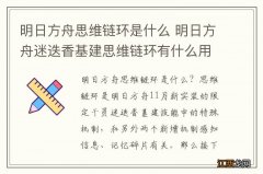 明日方舟思维链环是什么 明日方舟迷迭香基建思维链环有什么用