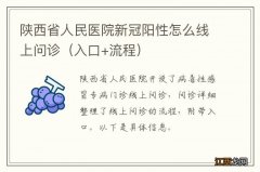 入口+流程 陕西省人民医院新冠阳性怎么线上问诊