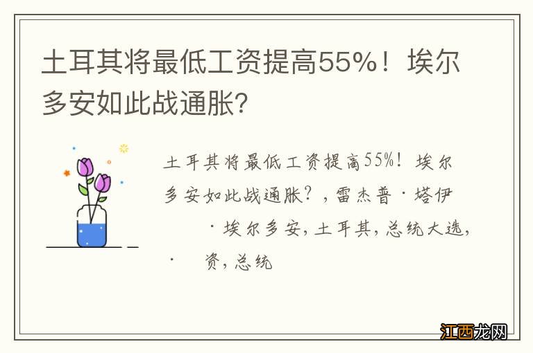 土耳其将最低工资提高55%！埃尔多安如此战通胀？