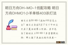 明日方舟DH-MO-1低配攻略 明日方舟DHMO1小羊单核403杀打法