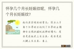 怀孕几个月长妊娠纹呢，怀孕几个月长妊娠纹?