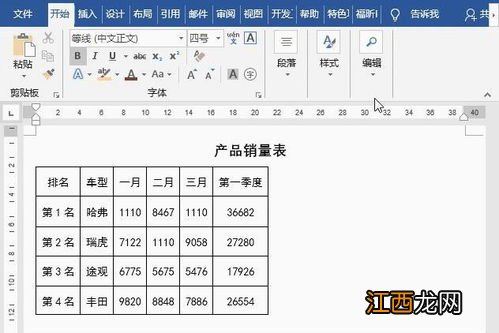 word表格快捷技巧 word表格快捷窍门