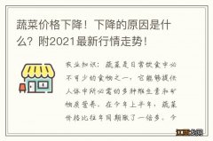 蔬菜价格下降！下降的原因是什么？附2021最新行情走势！