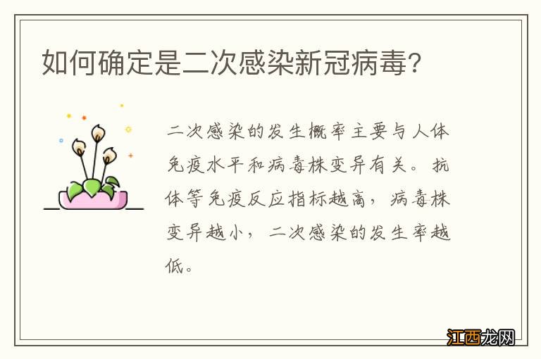 如何确定是二次感染新冠病毒?