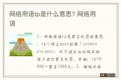 网络用语tp是什么意思? 网络用语