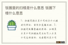 饭圈里的扫楼是什么意思 饭圈下楼什么意思