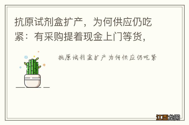 抗原试剂盒扩产，为何供应仍吃紧：有采购提着现金上门等货，多地限价销售