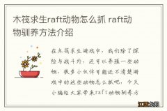 木筏求生raft动物怎么抓 raft动物驯养方法介绍