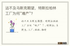 远不及马斯克期望，特斯拉柏林工厂为何“难产”？