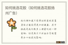 如何挑选花胶扬州广告 如何挑选花胶