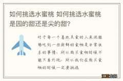 如何挑选水蜜桃 如何挑选水蜜桃是园的甜还是尖的甜?