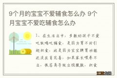 9个月的宝宝不爱辅食怎么办 9个月宝宝不爱吃辅食怎么办