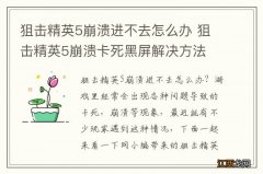 狙击精英5崩溃进不去怎么办 狙击精英5崩溃卡死黑屏解决方法