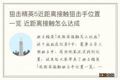 狙击精英5近距离接触狙击手位置一览 近距离接触怎么达成