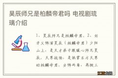 昊辰师兄是柏麟帝君吗 电视剧琉璃介绍