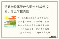 特教学校属于什么学校 特教学校属于什么学校类别