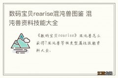 数码宝贝rearise混沌兽图鉴 混沌兽资料技能大全