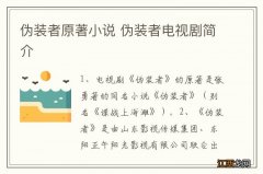 伪装者原著小说 伪装者电视剧简介