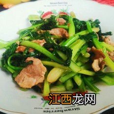 怎么做油菜炒肉片