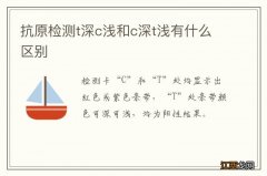 抗原检测t深c浅和c深t浅有什么区别