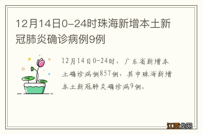 12月14日0-24时珠海新增本土新冠肺炎确诊病例9例