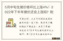 5月中旬生猪价格环比上涨4%！2022年下半年猪价还会上涨吗？附全国