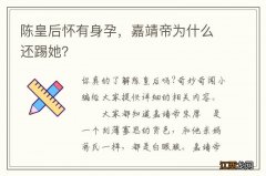 陈皇后怀有身孕，嘉靖帝为什么还踢她？