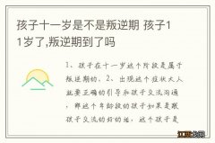 孩子十一岁是不是叛逆期 孩子11岁了,叛逆期到了吗