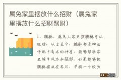 属兔家里摆放什么招财聚财 属兔家里摆放什么招财