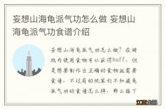 妄想山海龟派气功怎么做 妄想山海龟派气功食谱介绍