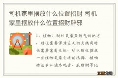 司机家里摆放什么位置招财 司机家里摆放什么位置招财辟邪