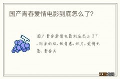 国产青春爱情电影到底怎么了？