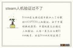 steam人机验证过不了