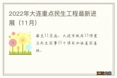 11月 2022年大连重点民生工程最新进展