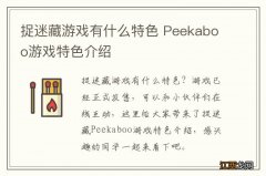 捉迷藏游戏有什么特色 Peekaboo游戏特色介绍