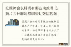 吃藕片会长胖吗有哪些功效呢 吃藕片会长胖吗有哪些功效呢视频