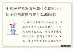 小孩子容易发脾气是什么原因 小孩子容易发脾气是什么原因呢