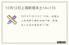 12月12日上海新增本土14+115