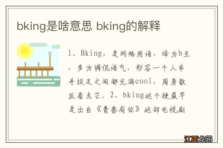 bking是啥意思 bking的解释