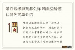 嗜血边缘游戏怎么样 嗜血边缘游戏特色简单介绍