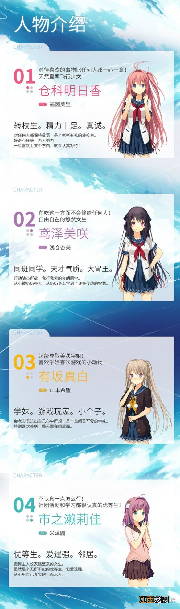 苍之彼方的四重奏故事背景介绍 人物角色资料一览