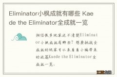 Eliminator小枫成就有哪些 Kaede the Eliminator全成就一览