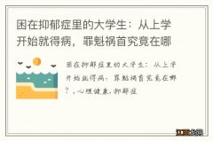 困在抑郁症里的大学生：从上学开始就得病，罪魁祸首究竟在哪？