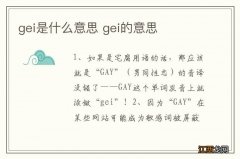 gei是什么意思 gei的意思