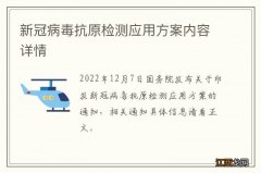 新冠病毒抗原检测应用方案内容详情