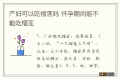 产妇可以吃榴莲吗 怀孕期间能不能吃榴莲