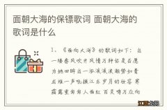 面朝大海的保镖歌词 面朝大海的歌词是什么