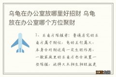 乌龟在办公室放哪里好招财 乌龟放在办公室哪个方位聚财