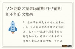 孕妇能吃火龙果吗前期 怀孕前期能不能吃火龙果