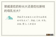 郭威是吃奶粉长大还是吃杜新枝的母乳长大？